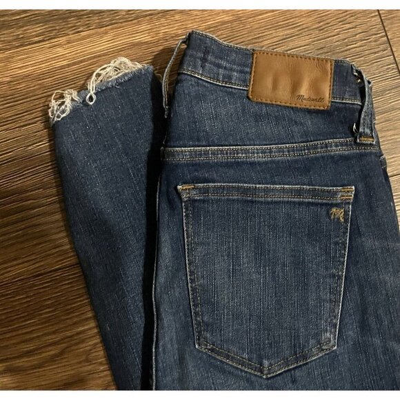 Madewell 9” Skinny Stretch High Rise Jeans Size‎ 25 Petite Raw Hem - Picture 2 of 8